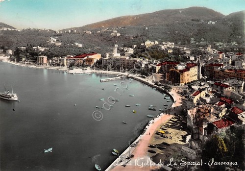 Cartolina Lerici panorama anni '50 (La Spezia)