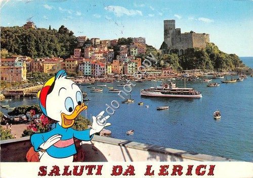 Cartolina Lerici panorama Paperino 1976 (La Spezia)