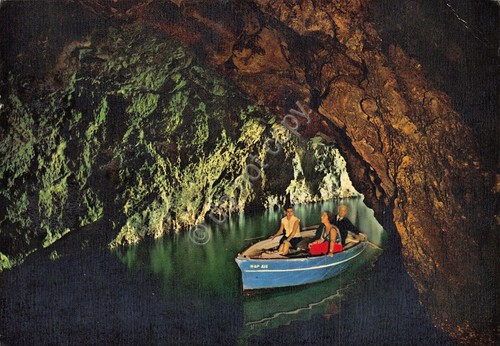 Cartolina Lerici Tana del Brigantino barca animata 1968 (La Spezia)