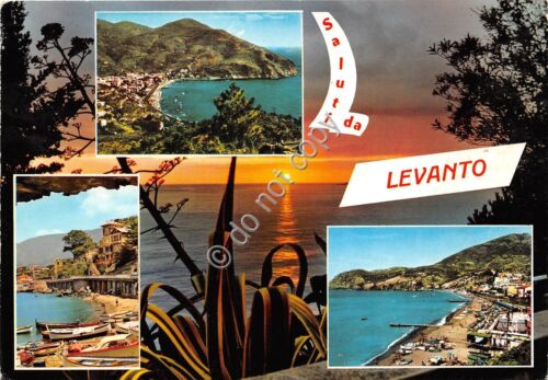 Cartolina Levanto vedute varie 1970 (La Spezia)