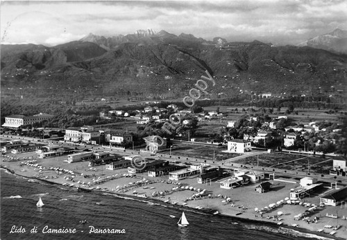 Cartolina Lido di Camaiore Panorama 1957
