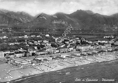Cartolina Lido di Camaiore Panorama dall'alto 1958 (Lucca)