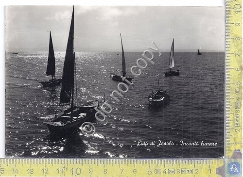 Cartolina Lido di Jesolo - barche - 1962 (La Spezia)