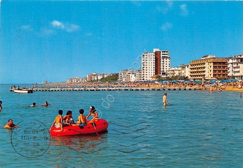 Cartolina Lido di Jesolo panorama dal mare (Venezia)