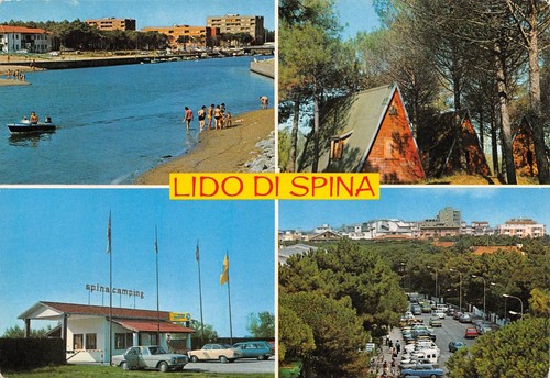 Cartolina Lido di Spina Camping Spina 1980 Vedutine