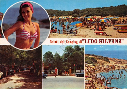 Cartolina Lido Silvana camping Vedute anni '70