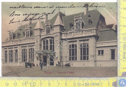 Cartolina Liege - Gare du Palais - Vg Anversa - …