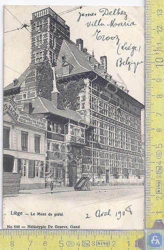Cartolina Liege - Le Mont de Piete - Vg Belge …