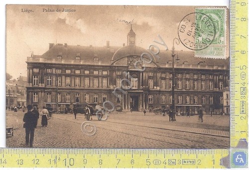 Cartolina Liege - Palais de Justice - Coaches - Vg …