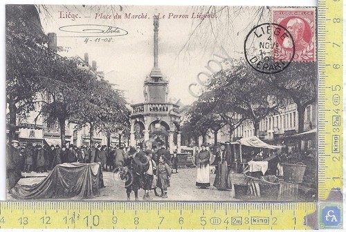 Cartolina Liege - Palais de Marche - Animata- Vg Belge …