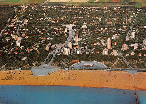 Cartolina Lignano Pineta panorama aereo