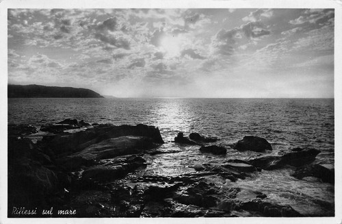 Cartolina Liguria Riflessi sul mare Posta Militare Fotocelere