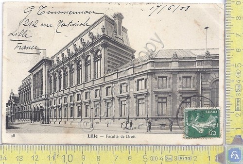 Cartolina Lille - Faculte de Droit - Vg France Congo …