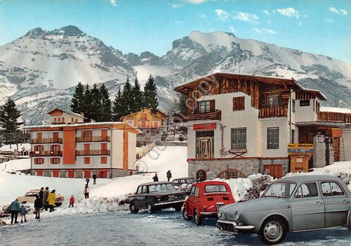 Cartolina Limone Piemonte Campoprincipe Bottero noleggio ski auto anni '90