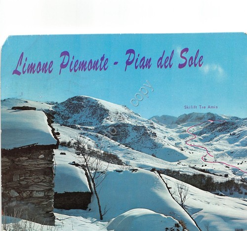 Cartolina Limone Piemonte Pian del Sole Skilift Tre Amis 1970 …