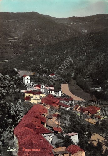 Cartolina Lisio Panorama 1964 segnata (Cuneo)