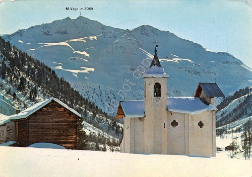 Cartolina Livigno Chiesa della Tresenda (Sondrio)