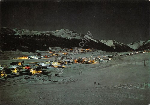 Cartolina Livigno Panorama notturno (Sondrio)