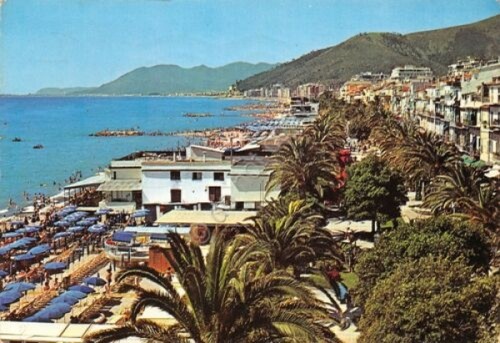 Cartolina Loano panorama parziale 1977 (Savona)