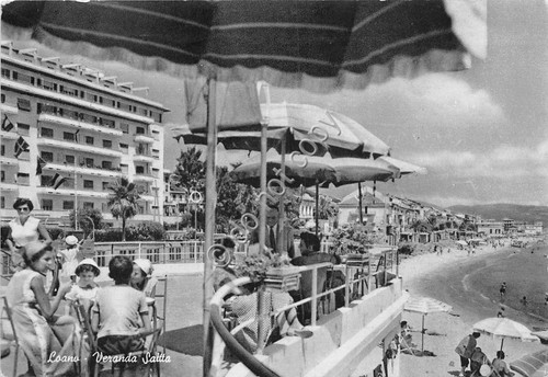 Cartolina Loano Veranda Saitta animata 1956