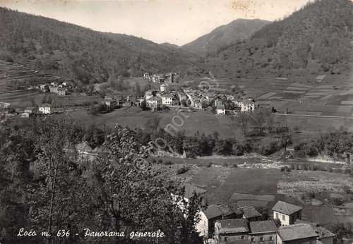 Cartolina Loco panorama generale 1958 sporca