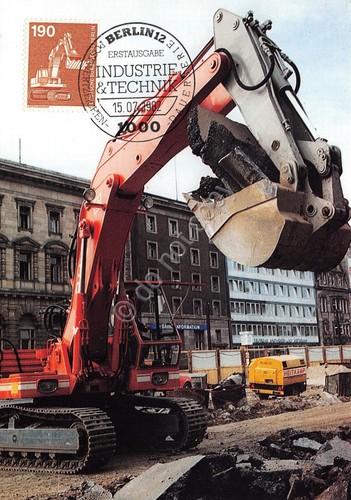 Cartolina Loffelbagger timbro filatelico 1982