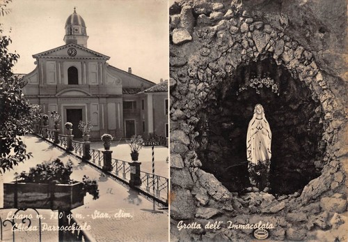 Cartolina Loiano Chiesa Parrocchiale Grotta dell'Immacolata