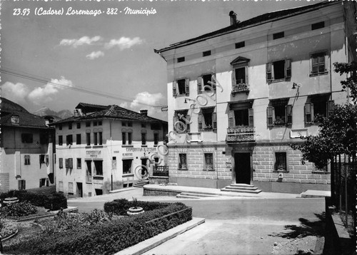 Cartolina Lorenzago Cadore Municipio