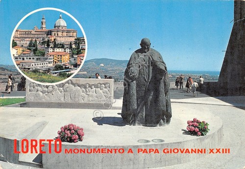 Cartolina Loreto Monumento a Papa Giovanni XXIII 1975 (Ancona)