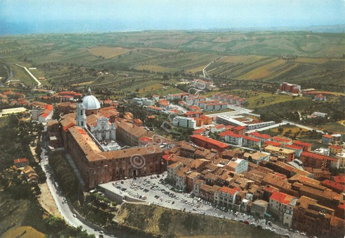 Cartolina Loreto panorama aereo anni '70