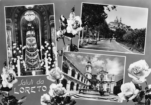 Cartolina Loreto vedute 1955