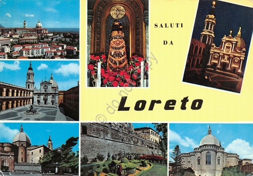 Cartolina Loreto vedute varie 1971 (Ancona)
