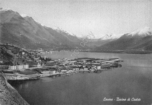 Cartolina Lovere Bacino di Castrò anni '50