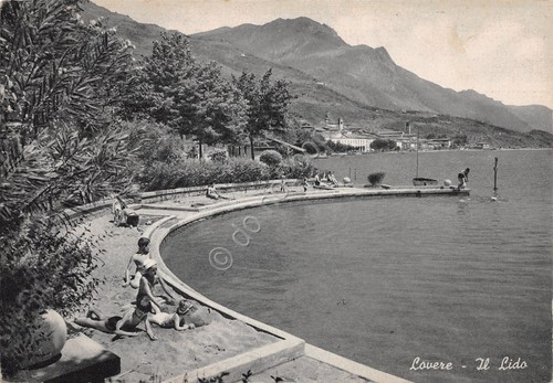 Cartolina Lovere il Lido Animata anni '50