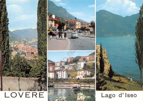 Cartolina Lovere Vedute lago d' Iseo 1966 (Bergamo)