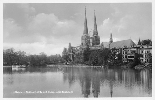 Cartolina Lubeck Muhlentelch mit Dom und Museum