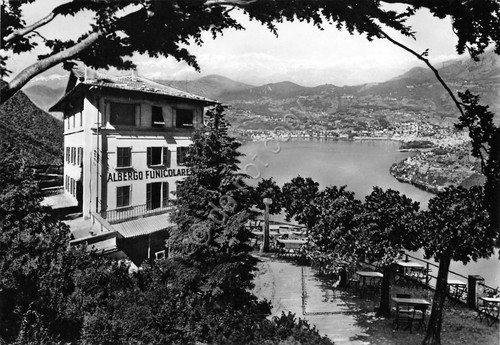 Cartolina Lugano Panorama da Albergo Funicolare di Lanzo 1966