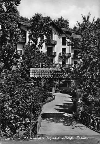 Cartolina Lurisia Albergo Radium Ingresso 1954 (Cuneo)