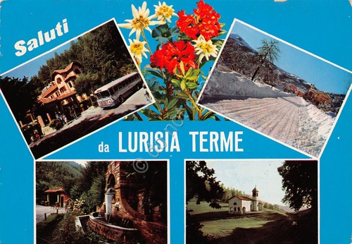 Cartolina Lurisia Terme 4 vedute (Cuneo)