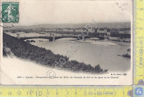 Cartolina Lyon - Ponts du Midi et du Chemin de …