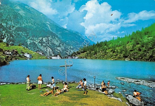 Cartolina Macugnaga Borca Lago delle Fate animata (Verbania)