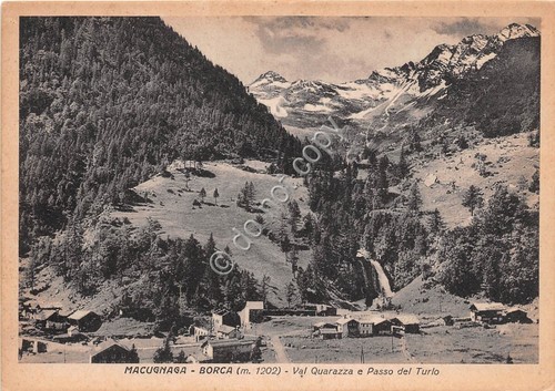 Cartolina Macugnaga Borca Val Quarazza Passo del Turlo panorama
