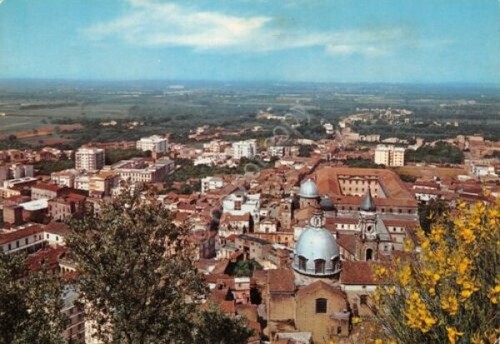 Cartolina Maddaloni panorama 1991 tagliando Lines (Caserta)