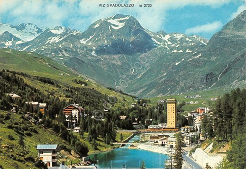 Cartolina Madesimo panorama Piz Spadolazzo