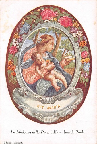Cartolina Madonna della Pace Avv. Isnardo Prada numerata 1918