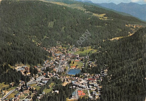 Cartolina Madonna di Campiglio panorama aereo (Trento)