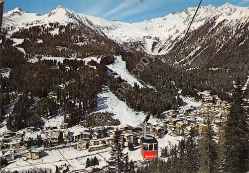 Cartolina Madonna di Campiglio Panorama e funivia Spinale 1984