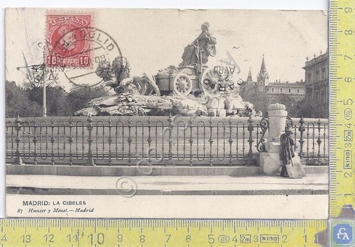 Cartolina Madrid - La Cibeles - VG Congo - 1908
