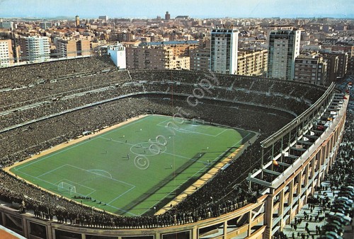 Cartolina Madrid Stadio Bernabeu football calcio