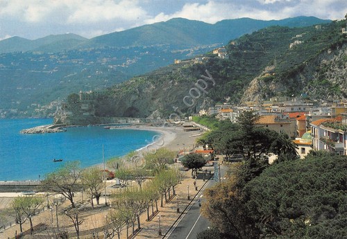 Cartolina Maiori panorama aereo case spiaggia anni '70
